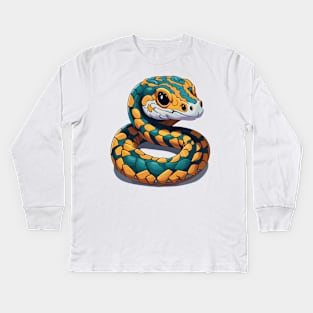 Cute Snake Kids Long Sleeve T-Shirt